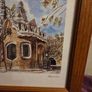 Barcelona Parque Guell Lithograph framed Image 7