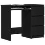 Desk Black 90x45x76 cm Engineered Wood Image 3