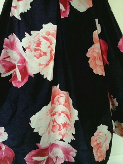 A very stunning navy and pink dressy dress