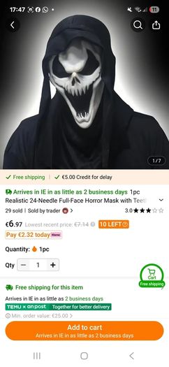 Kids brand new halloween mask