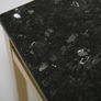 Vintage Square Brass and Black Granite Top Coffee Table, 1970s Image 5