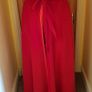 Fabulous Bespoke One of a kind Velvet Red Hooded Cape - one size fits all Image 10