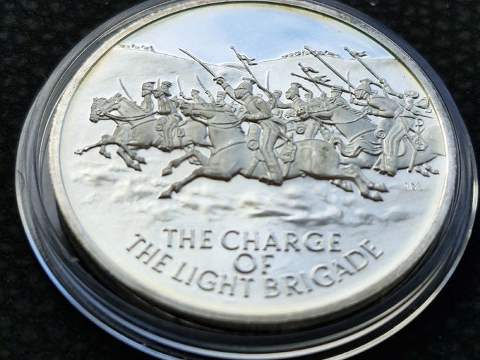 RARE - United Kingdom Medal 1968 - The Charge of The Light Brigade BCS 10, (42 Grams .999 Silver)