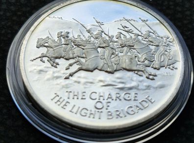RARE - United Kingdom Medal 1968 - The Charge of The Light Brigade BCS 10, (42 Grams .999 Silver)