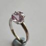 925 Sterling Silver Pink Heart Stone Ring Image 7