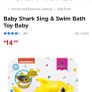 Yellow Baby Shark Sing & Swim Bath Toy Baby Image 5