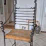 Gerald Pullman Ironworks Chair Hand Forged Iron & Solid Wood Image 4