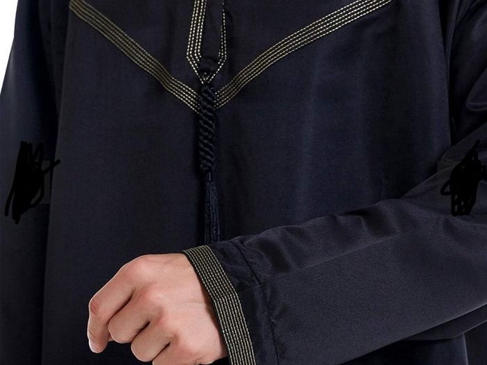 Brand New Xingsiyue Muslim Kaftan for Men - Islamic Arabic Robes Long Sleeve Loose Ethnic Clothing Dubai Middle East Jubba Thobe