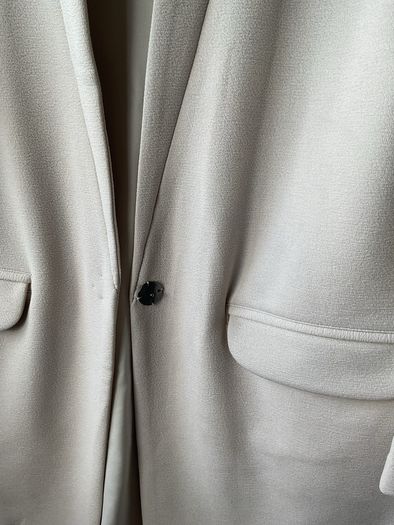 jacket beige longline marks & spencers size 8-10