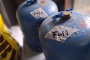 Camping gas bottles full &amp; empty, read ad