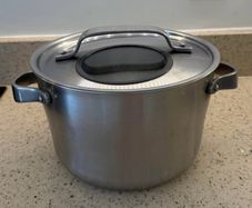 pot with lid, stainless steel/grey, 5 L