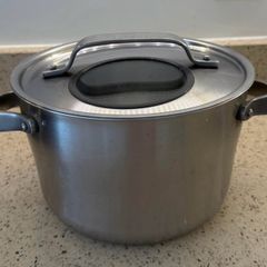 pot with lid, stainless steel/grey, 5 L