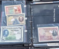 Banco de Espana Vintage Banknotes Set - 10 1935, 25 1928, 50 1928, 100 1925 Pesetas