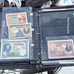 Banco de Espana Vintage Banknotes Set - 10 1935, 25 1928, 50 1928, 100 1925 Pesetas