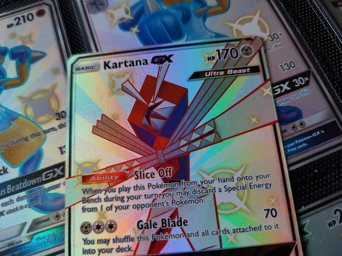Kartana GX ! Full Art ! Shiny Ultra Rare ! from Hidden Fates Set ! 2019 ! Pokemon Card !