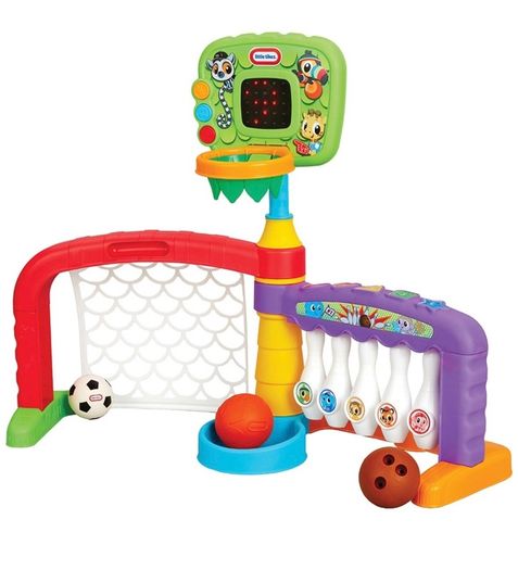 Little Tikes Learn & Play 3-in-1 Sports Zone Center (Basketball, Football, Bowling)