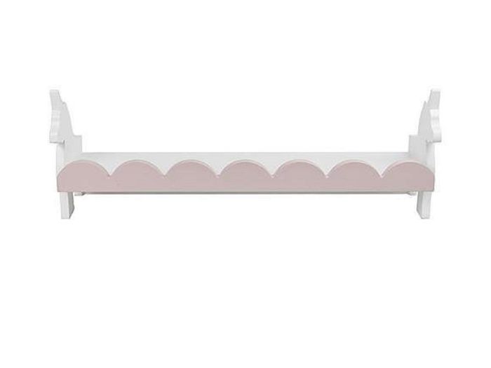 Pink and white unicorn shelves x2.
