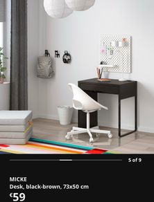 desk Ikea Micke and small chair
