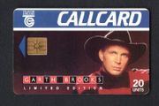 1994 Ireland 20 unit Garth Brooks (Gemplus GEM1) Callcard Used. Telecom Eireann card number 1060.