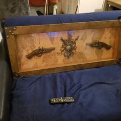 Vintage style wall Decoration with replica pistols