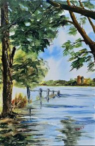 cloughouther castle  co cavan watercolour