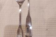 Stamped Silver Serving Spoons