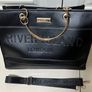 River Island Black Debossed Branded Bag Image 2