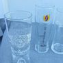 6  Pint glasses  Budweiser, Foster, Carlsberg, Orchard Thieves & Smithwicks Image 2