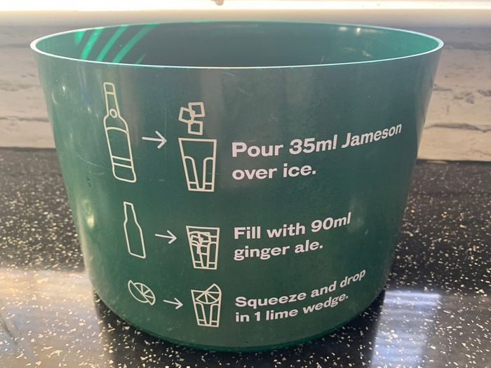 Jameson Whiskey Glasses x 3 & Ice bucket