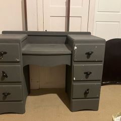 1930s Art Deco waterfall vanity desk