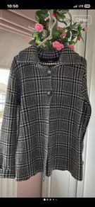 Premium brand Hajo 67% wool herringbone cardigan/jacket