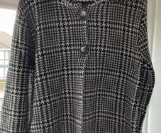 Premium brand Hajo 67% wool herringbone cardigan/jacket