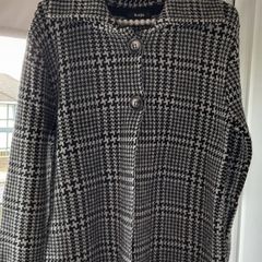 Premium brand Hajo 67% wool herringbone cardigan/jacket