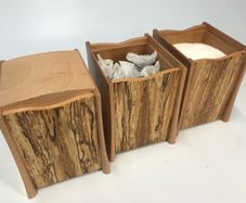 Tea, Sugar and coffee containers - Beech and spalted beech