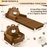 Kids Sofa Bed, 2-in-1 Kids Folding Chair, 150cm Soft Crystal Velvet Toddlers Sofa Bed for Bedroom Livingroom, Playroom, Birthday Gift for Boys Girls Image 2