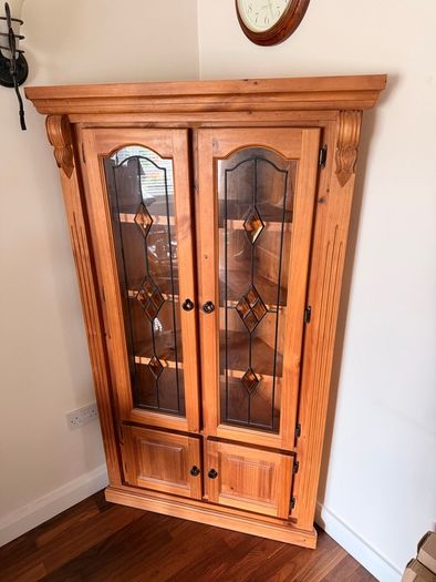 Solid Pine Corner Cabinet
