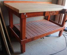 American Workbench Premium Custom Solid Wood Garage / Workshop Bench