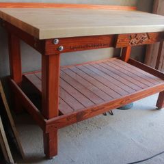 American Workbench Premium Custom Solid Wood Garage / Workshop Bench