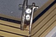 Vintage Gemset Hallmarked Gold/Silver Earring