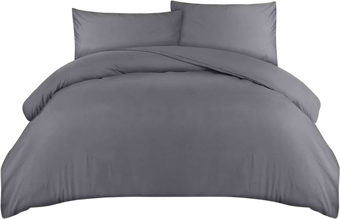 MULTIPLE SIZES AVAILABLE Bedding Duvet Cover Double - Soft Microfibre Polyester - Bedding Quilt Cover Set, with Pillow cases