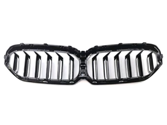 Bmw G30 G31 Lci 2021- 2025  M Double Spoke Gloss Black Front Kidney Grilles Camera