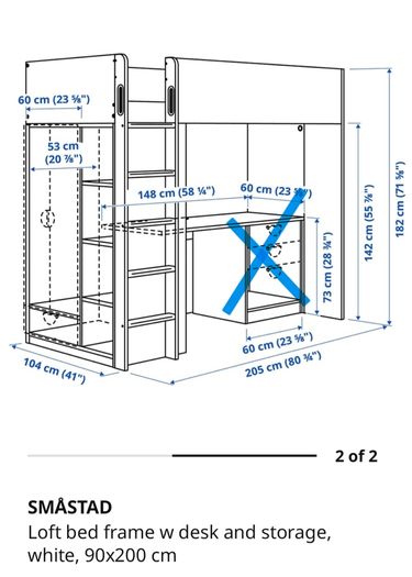 Ikea Loft Bed (incl. mattress)
