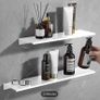 2 White Metal Floating Shelves (50x12cm) Image 2