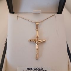 9ct Gold Cross and Chain