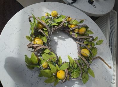 Lemon Door Wreath