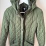 V BY VERY Womens Quilted Shower Resistant Khaki Jacket Size 8! Image 9
