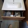 Hackney 600 cherry wood effect ex-display wall hung unit Image 3