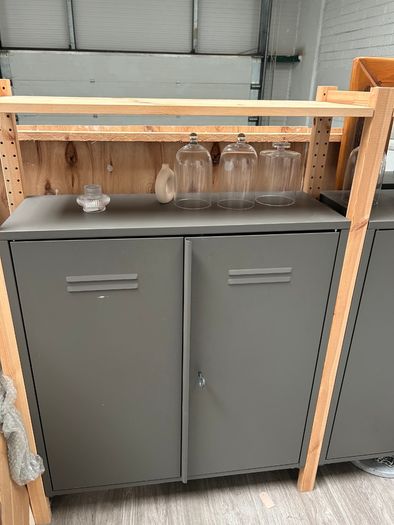 Metal industrial style cabinets