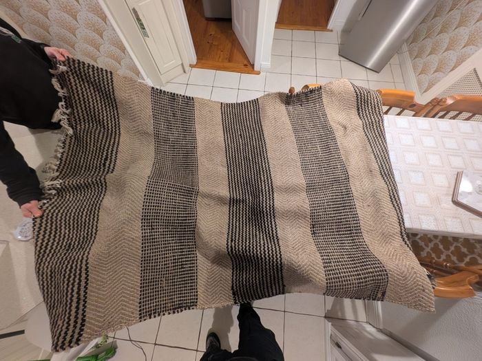 Large natural jute rug