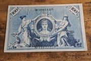 German Empire, 100 Mark 1908, 7 February 1908, circulated, green seal - free standard postage